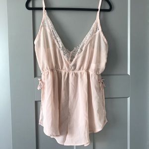 Nasty gal sheer pink romper